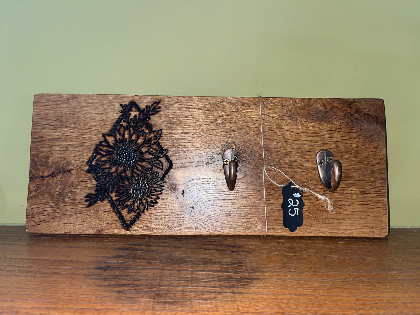 Sunflower key hook wall mount