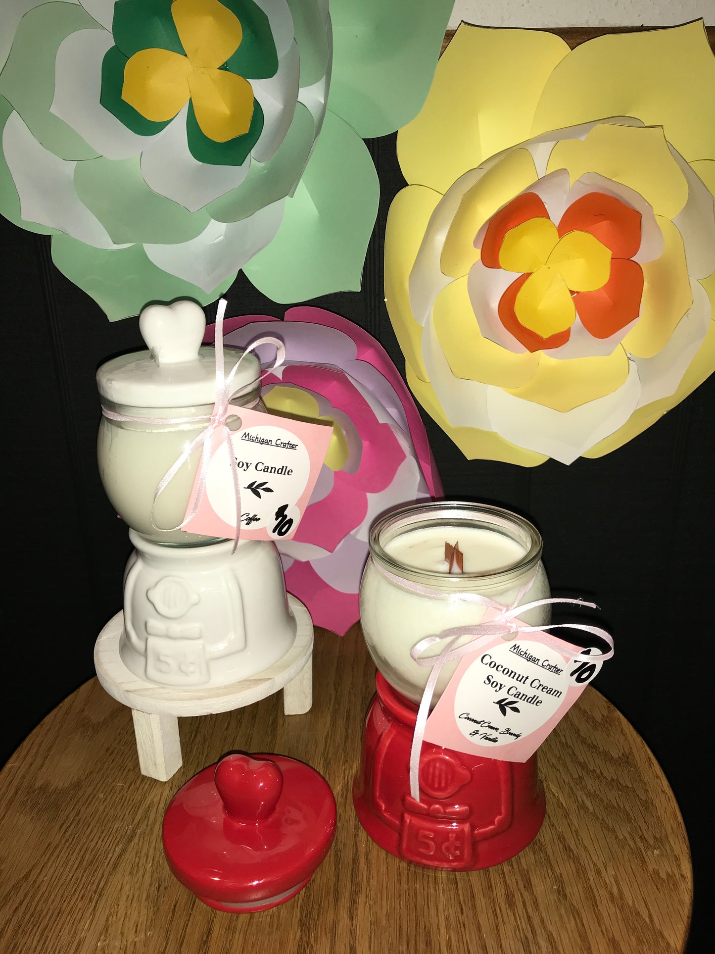 Valentine’s Day Gum Ball Machine Soy Candle
